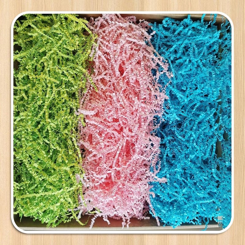 Zankubom 1/2LB Orange Crinkle Cut Paper Shred Filler Great for Gift Wrapping, Basket Fillers, Birthday, Gift Wrapping, Anniversary, Halloween Thanksgiving Christmas Party Decor Filling Supplies - Image 5
